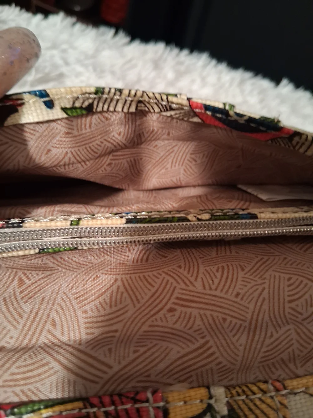 Sakroots Cream Floral Canvas Wallet with Multicolor Print